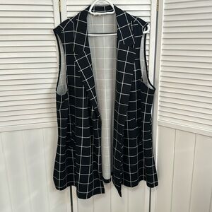 Melloday plus size long vest